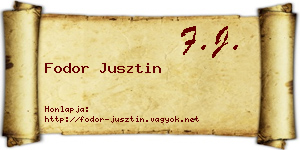 Fodor Jusztin névjegykártya